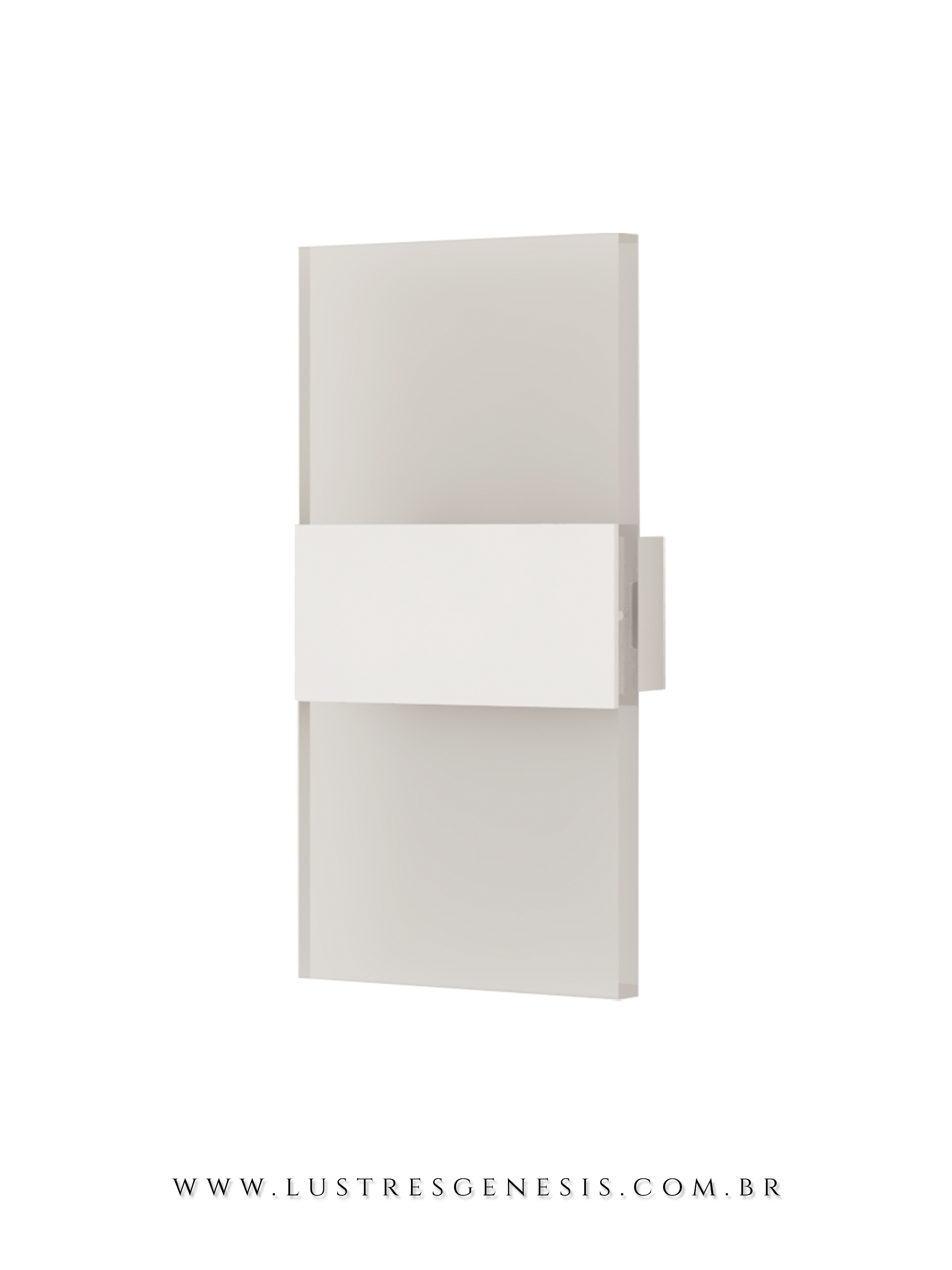 Arandela moderna de alumínio modelo Giulia na cor branca, ideal para corredor, lavabo ou cabeceira de cama, marca Bella Itália.